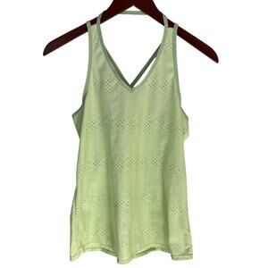 Athleta Women’s Small laser cut Neon Green Tank Top